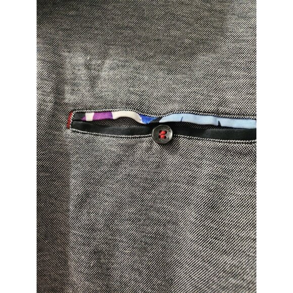 Au Noir Men Polo Size 3/M Grey Pre-Owned - Picture 4 of 9